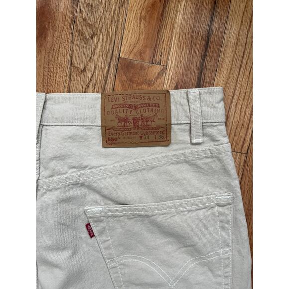Vintage 1990s Levis Strauss 550 Jeans Size 34x36 off-white - Picture 2 of 3